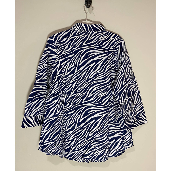 NWOT Jessica London Animal Print Button Up Shirt 16W - Picture 6 of 7